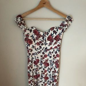 Forever 21 Floral Off The Shoulder Dress